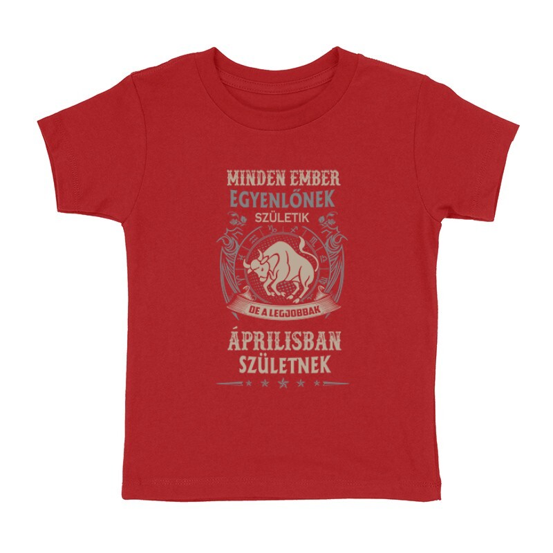 Minden Ember Egyenlőnek Születik Bika (04) Gyermek póló