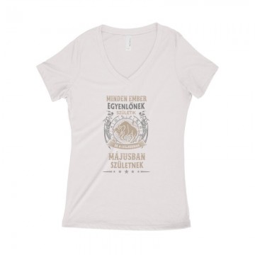 Minden Ember Egyenlő Bika (05) Női póló V kivágott