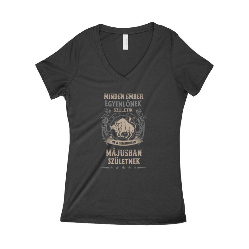 Minden Ember Egyenlő Bika (05) Női póló V kivágott