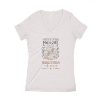 Minden Ember Egyenlő Halak (03) Női póló V kivágott