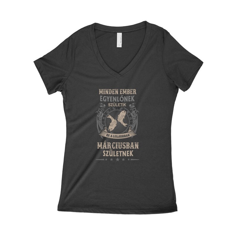 Minden Ember Egyenlő Halak (03) Női póló V kivágott