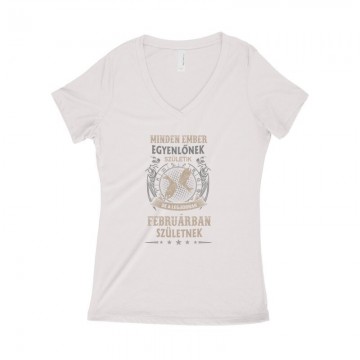 Minden Ember Egyenlő Halak (02) Női póló V kivágott