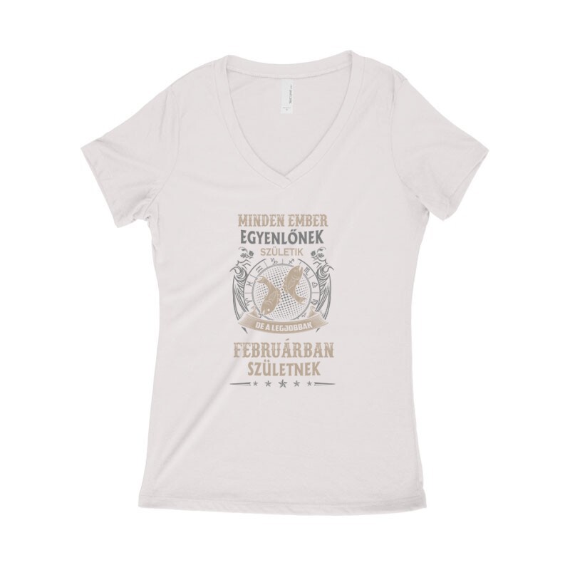 Minden Ember Egyenlő Halak (02) Női póló V kivágott