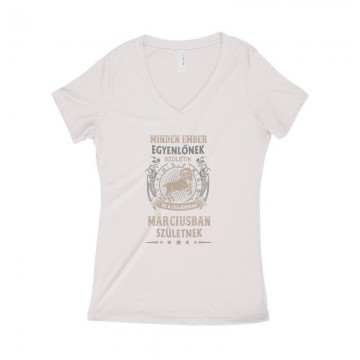 Minden Ember Egyenlő Kos(03) Női póló V kivágott
