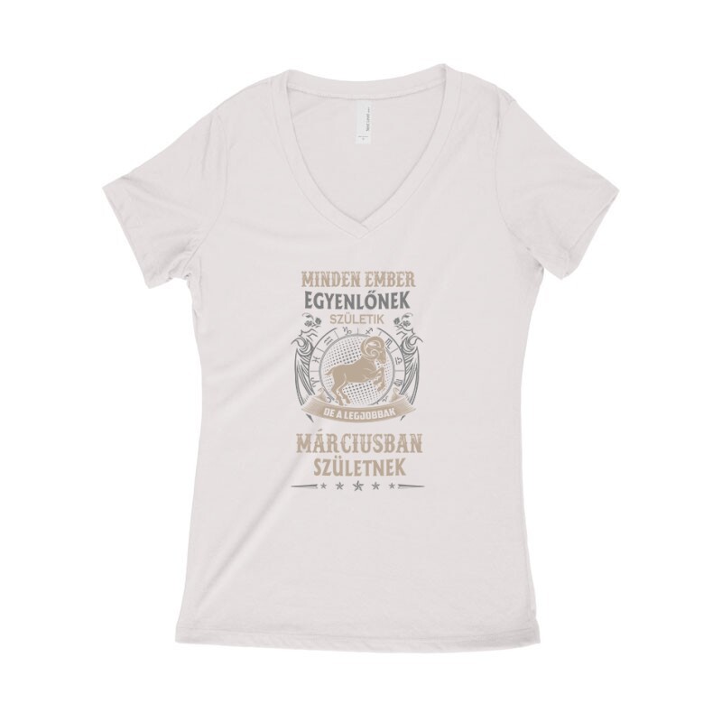 Minden Ember Egyenlő Kos(03) Női póló V kivágott