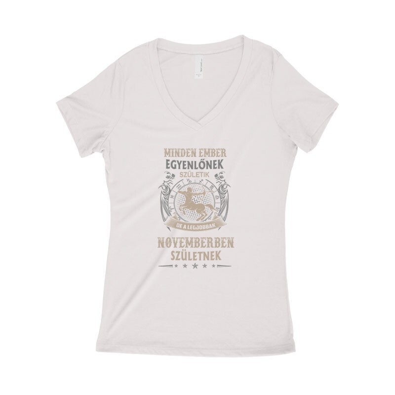 Minden Ember Egyenlő Nyilas(11) Női póló V kivágott