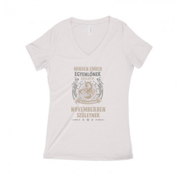 Minden Ember Egyenlő Skorpió(11) Női póló V kivágott