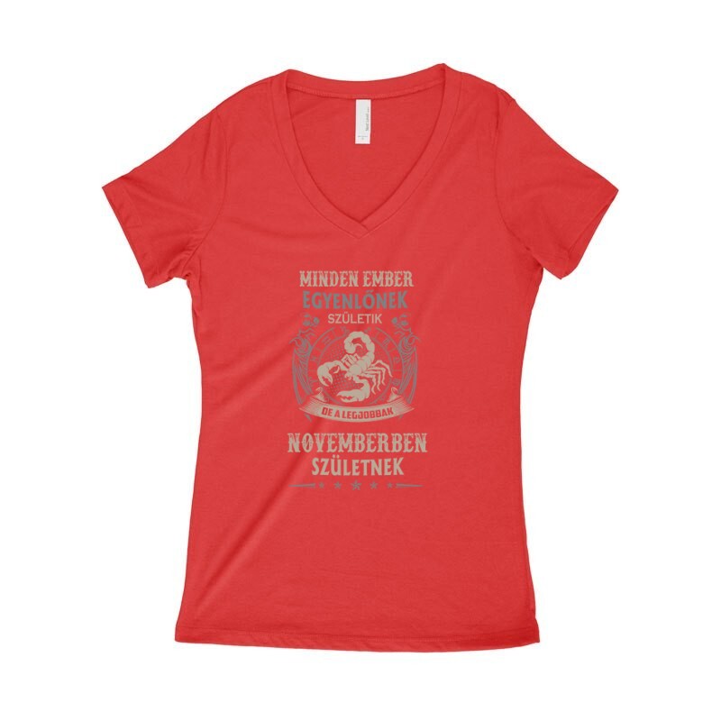 Minden Ember Egyenlő Skorpió(11) Női póló V kivágott