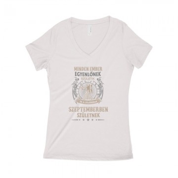 Minden Ember Egyenlő Szűz(09) Női póló V kivágott