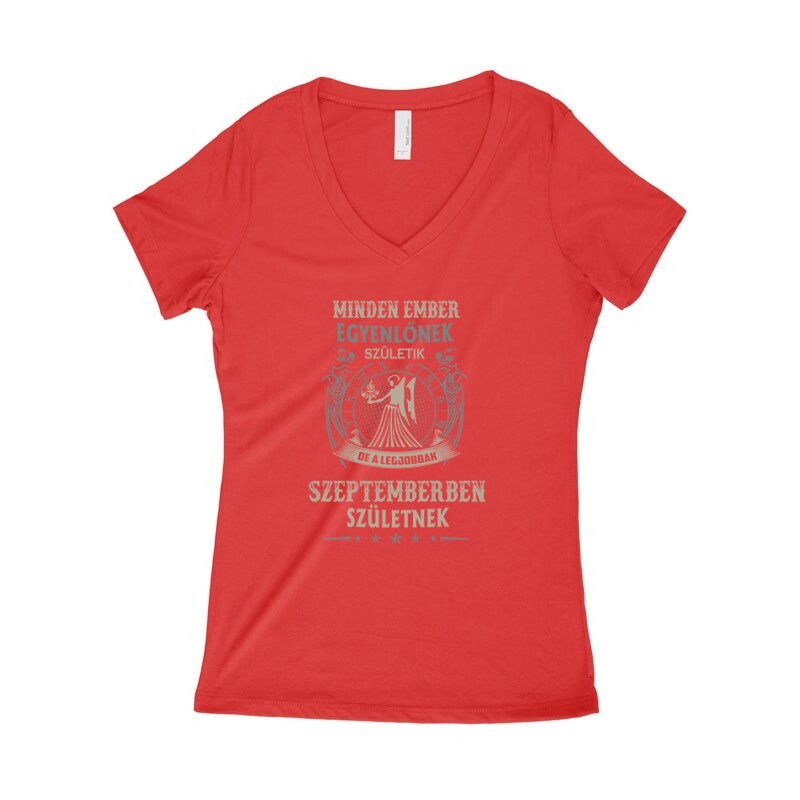 Minden Ember Egyenlő Szűz(09) Női póló V kivágott