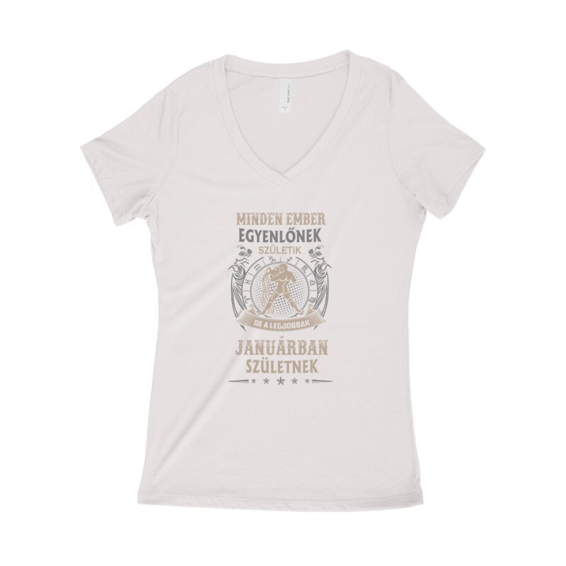 Minden Ember Egyenlő Vízöntő(01) Női póló V kivágott