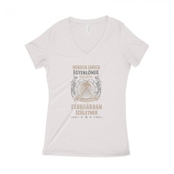 Minden Ember Egyenlő Vízöntő(02) Női póló V kivágott