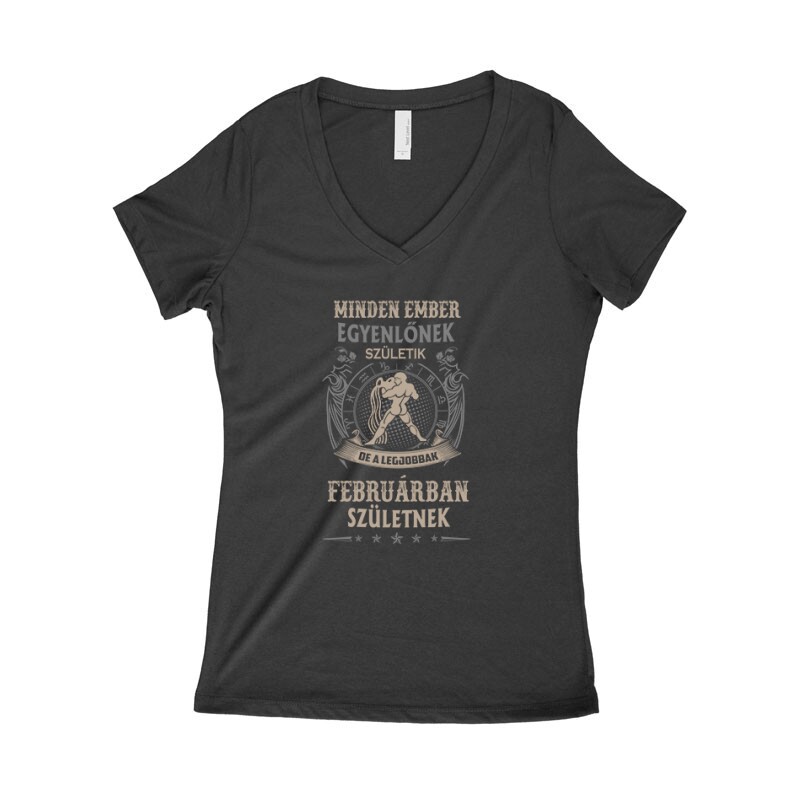 Minden Ember Egyenlő Vízöntő(02) Női póló V kivágott