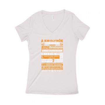 Igazi Különc Kiráynők - Február Női póló V kivágott