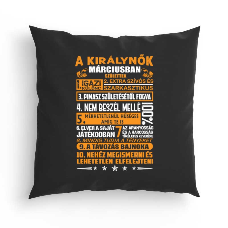 Igazi Különc Kiráynők - Március Párna