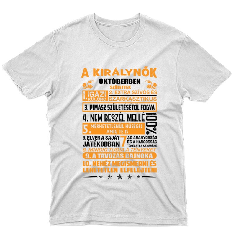 Igazi Különc Kiráynők - Október Férfi póló