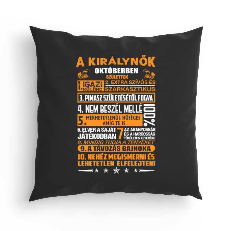 Igazi Különc Kiráynők - Október Párna