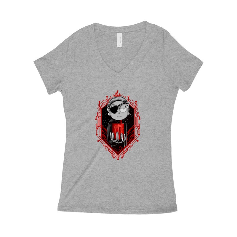 Evil Morty Női póló V kivágott