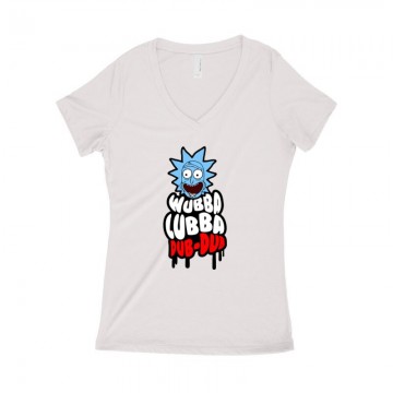 Wubba Lubba Női póló V kivágott