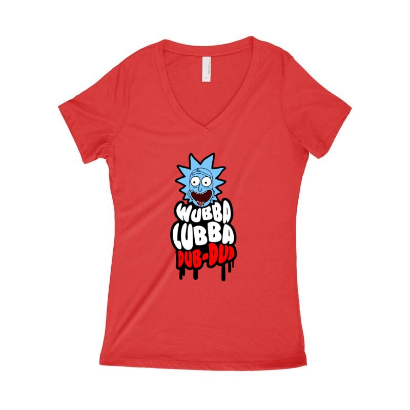 Wubba Lubba Női póló V kivágott