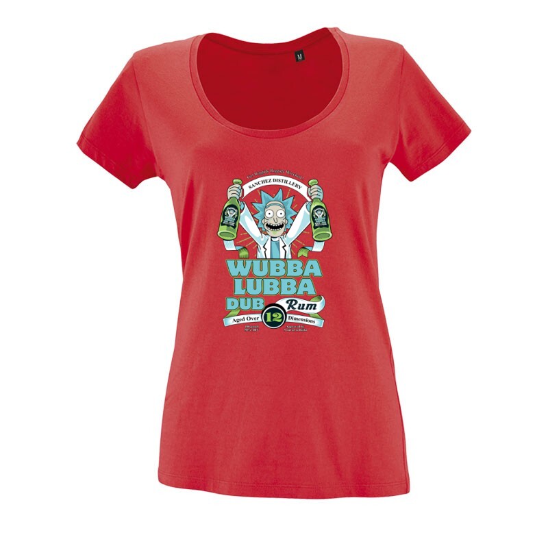 Wubba Lubba dub rum O nyakú női póló