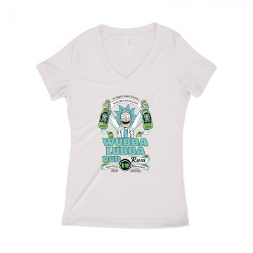 Wubba Lubba dub rum Női póló V kivágott