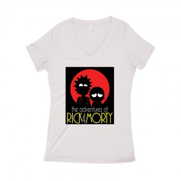 Rick Morty Női póló V kivágott