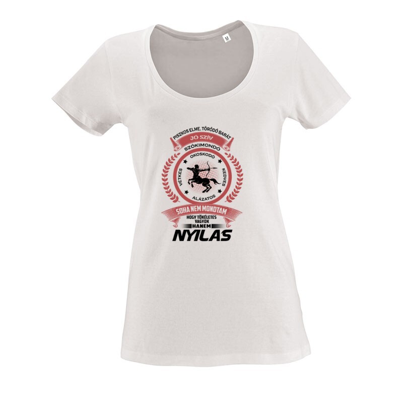 Tökéletes - Nyilas O nyakú női póló