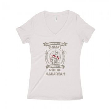 Legjobbak Születtek Januárban (Spártai) Női póló V kivágott