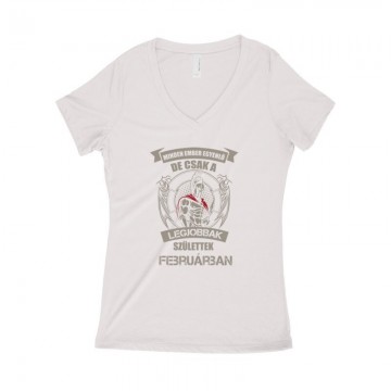 Legjobbak Születtek Februárban (Spártai) Női póló V kivágott