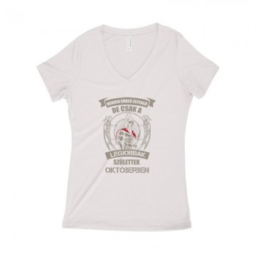 Legjobbak Születtek Októberben (Spártai) Női póló V kivágott