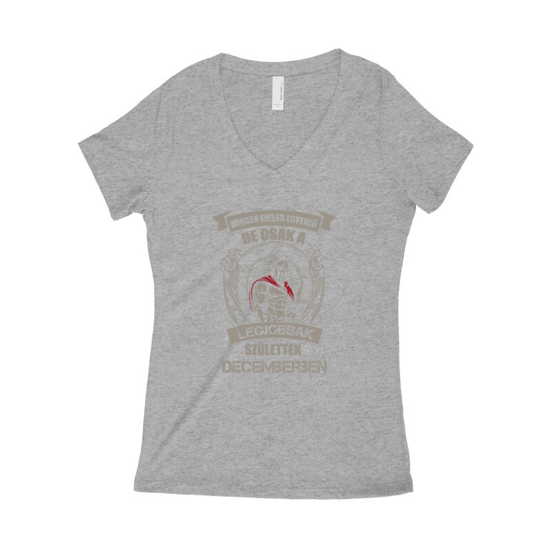 Legjobbak Születtek Decemberben (Spártai) Női póló V kivágott