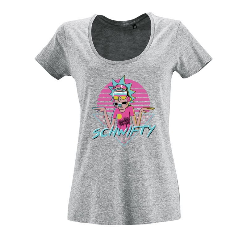 Schwifty Neon O nyakú női póló