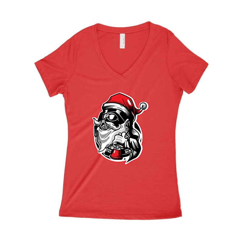 Darth Vader Santa Női póló V kivágott