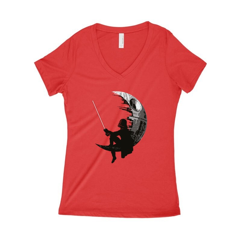 Deathstar Vader Női póló V kivágott