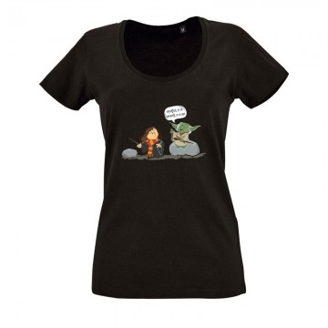 Leviosa Yoda O nyakú női póló