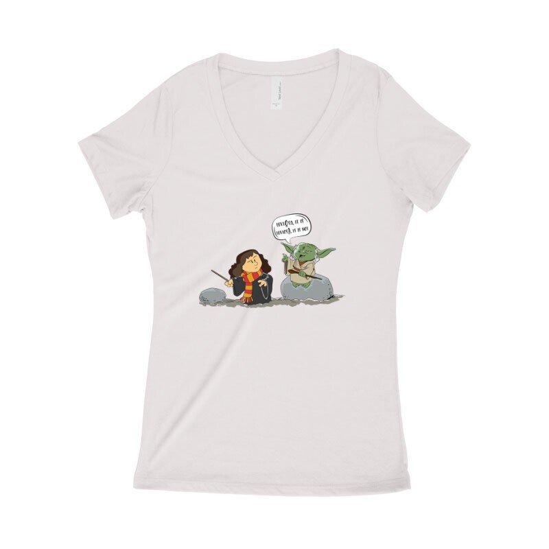 Leviosa Yoda Női póló V kivágott
