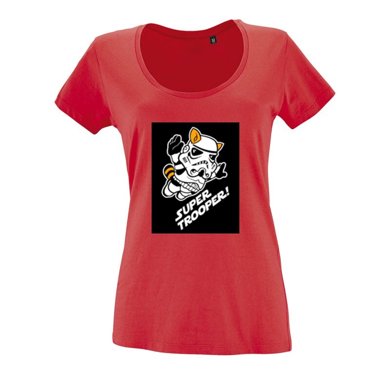 Mario Super Trooper O nyakú női póló
