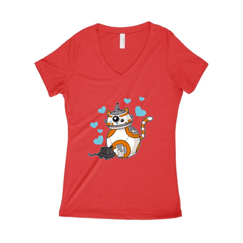 Love Robot Női póló V kivágott