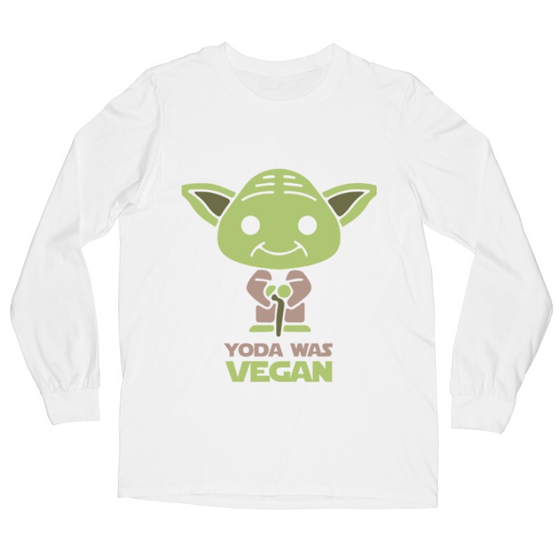 Yoda was vegan Hosszú ujjú póló