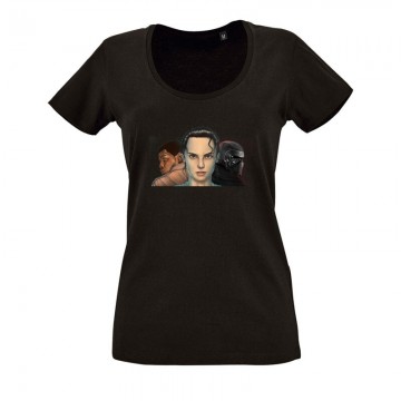 3 Face O nyakú női póló