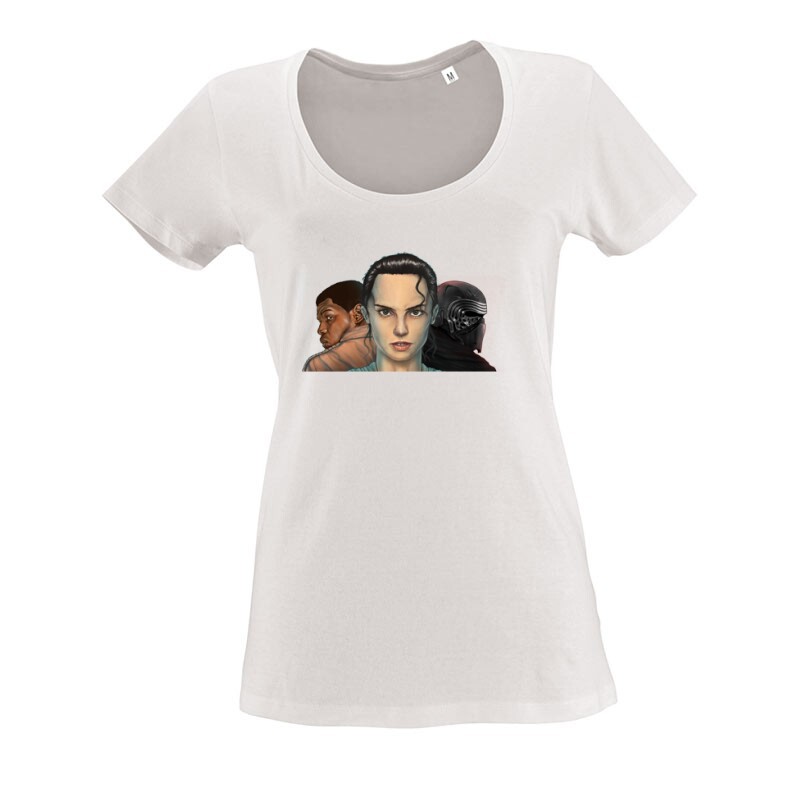 3 Face O nyakú női póló