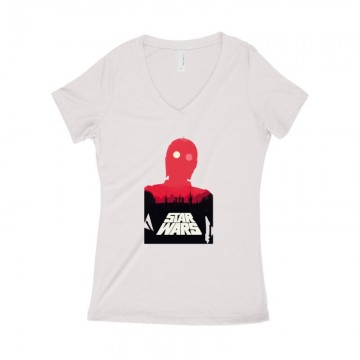 C3po Női póló V kivágott