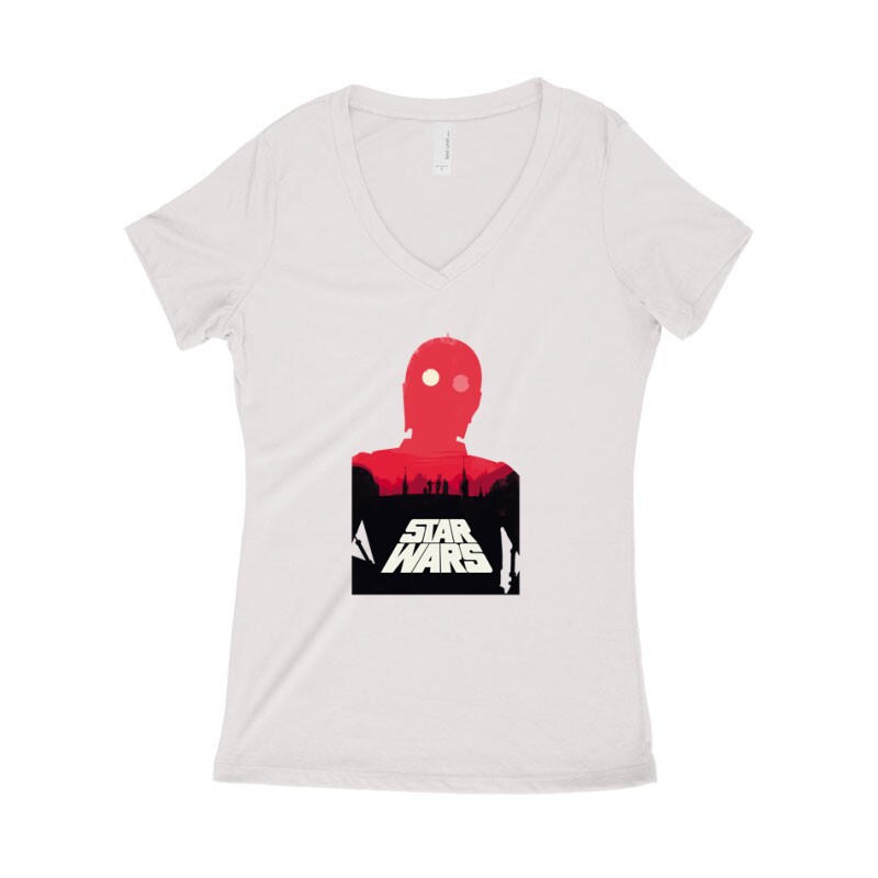 C3po Női póló V kivágott