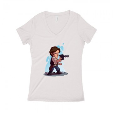 Han Solo Női póló V kivágott
