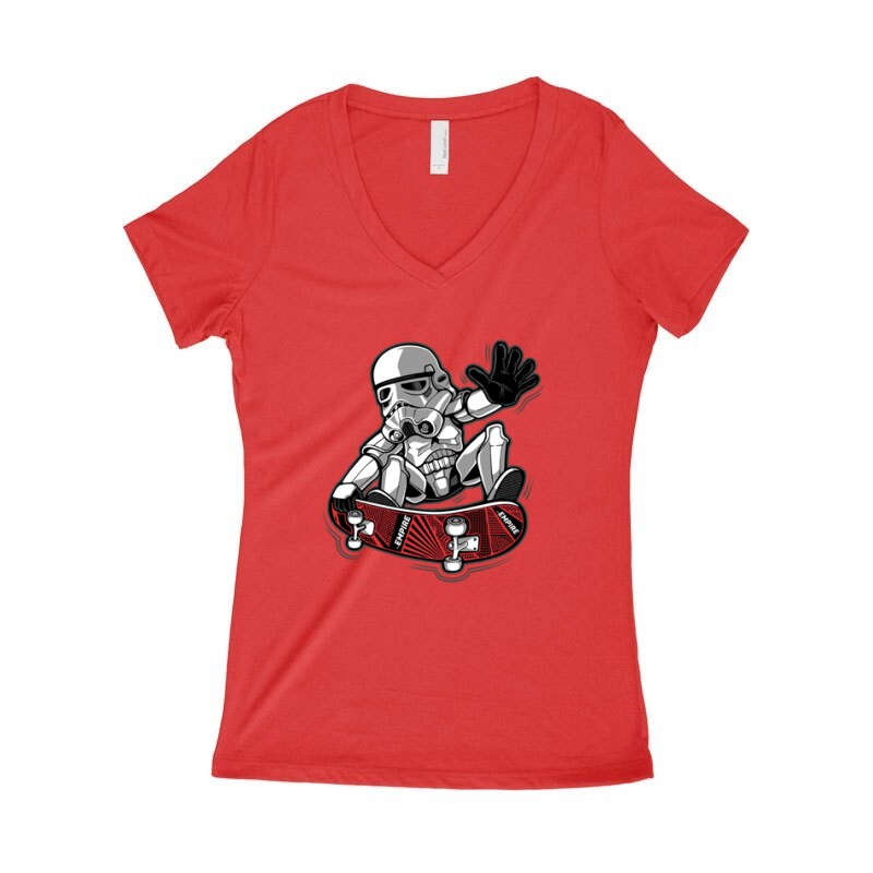 Trooper trick Női póló V kivágott