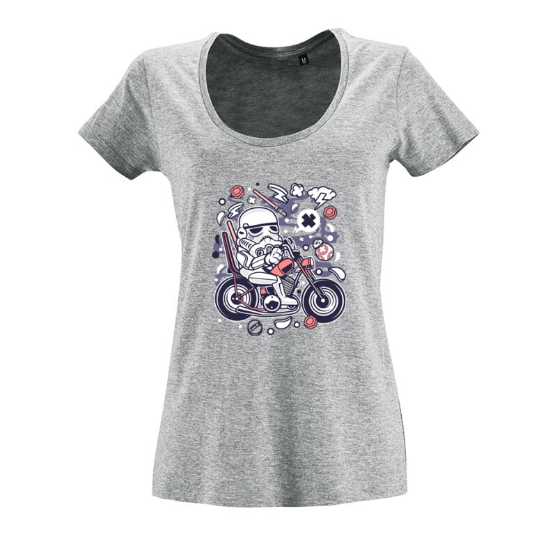 Trooper Biker O nyakú női póló