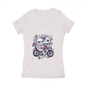 Trooper Biker Női póló V kivágott