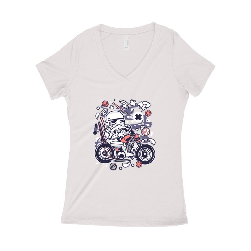 Trooper Biker Női póló V kivágott