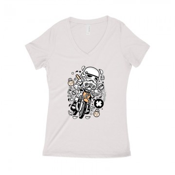 Trooper Motocross Női póló V kivágott